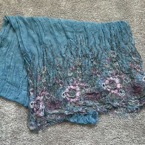 Sheer Floral Scarf
